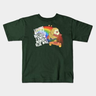 Faded Style Vintage Look 80s Nihilism Design Kids T-Shirt